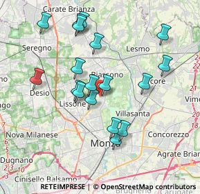 Mappa Via Ugo Foscolo, 20854 Vedano Al Lambro MB, Italia (3.60333)