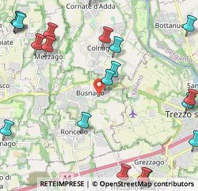 Mappa Via Alessandro Volta, 20874 Busnago MB, Italia (3.065)