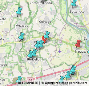 Mappa Via Alessandro Volta, 20874 Busnago MB, Italia (2.84706)