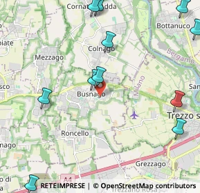 Mappa Via Alessandro Volta, 20874 Busnago MB, Italia (2.77273)