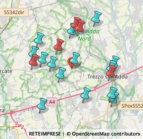 Mappa Via Alessandro Volta, 20874 Busnago MB, Italia (3.85263)