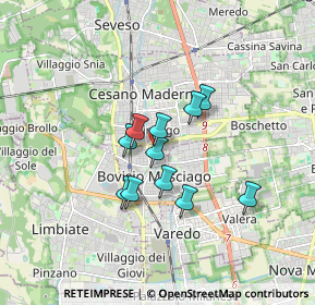 Mappa Via Pio XI, 20813 Bovisio-Masciago MB, Italia (1.19818)