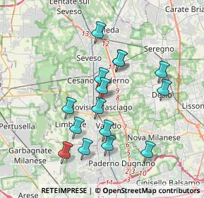 Mappa Via Pio XI, 20813 Bovisio-Masciago MB, Italia (3.42667)