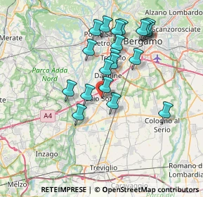 Mappa Via Venticinque Aprile, 24046 Osio Sotto BG, Italia (6.759)