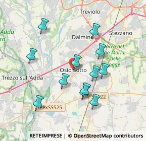 Mappa Via Venticinque Aprile, 24046 Osio Sotto BG, Italia (3.45583)