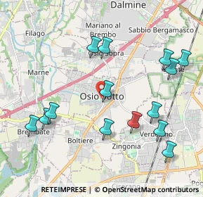 Mappa Via Venticinque Aprile, 24046 Osio Sotto BG, Italia (2.22429)