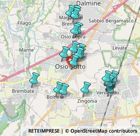 Mappa Via Venticinque Aprile, 24046 Osio Sotto BG, Italia (1.6815)