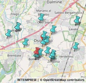 Mappa Via Venticinque Aprile, 24046 Osio Sotto BG, Italia (1.843)