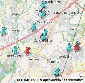 Mappa Via Venticinque Aprile, 24046 Osio Sotto BG, Italia (2.47286)
