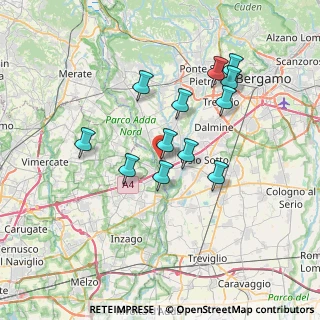 Mappa Via IV Novembre, 24042 Capriate San Gervasio BG, Italia (6.2775)