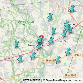 Mappa Via IV Novembre, 24042 Capriate San Gervasio BG, Italia (4.38375)