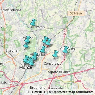 Mappa Via Bruno Del, 20862 Arcore MB, Italia (3.46786)