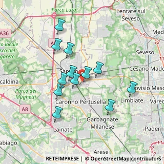 Mappa Via Vicinale della Calos, 20033 Solaro MI, Italia (3.095)
