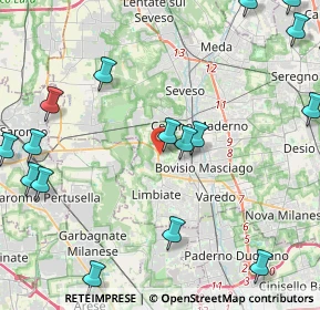 Mappa Via Monte Sabotino, 20812 Limbiate MB, Italia (6.3245)