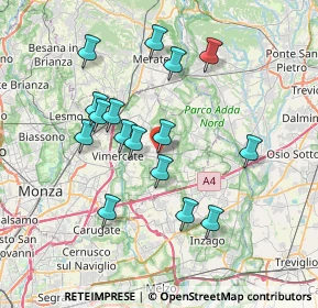 Mappa Via Giuseppe Verdi, 20882 Bellusco MB, Italia (6.78625)