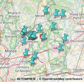 Mappa Via Giuseppe Verdi, 20882 Bellusco MB, Italia (6.5275)