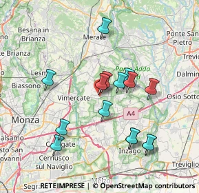 Mappa Via Giuseppe Verdi, 20882 Bellusco MB, Italia (6.93133)