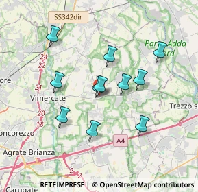 Mappa Via Giuseppe Verdi, 20882 Bellusco MB, Italia (3.07273)