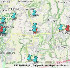 Mappa Via Giuseppe Verdi, 20882 Bellusco MB, Italia (2.9065)