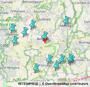 Mappa Via Giuseppe Verdi, 20882 Bellusco MB, Italia (2.22)