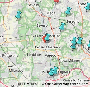 Mappa Via L. Cadorna, 20813 Bovisio-Masciago MB, Italia (5.935)