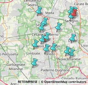 Mappa Via L. Cadorna, 20813 Bovisio-Masciago MB, Italia (3.81588)