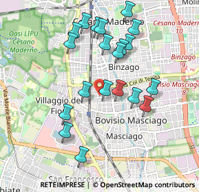 Mappa Via L. Cadorna, 20813 Bovisio-Masciago MB, Italia (0.927)