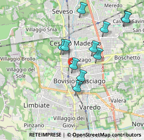 Mappa Via L. Cadorna, 20813 Bovisio-Masciago MB, Italia (1.76091)