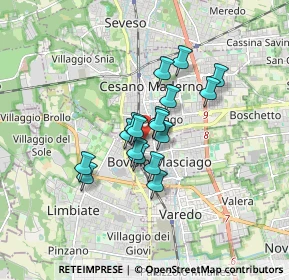 Mappa Via L. Cadorna, 20813 Bovisio-Masciago MB, Italia (1.13765)