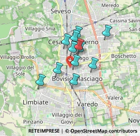 Mappa Via L. Cadorna, 20813 Bovisio-Masciago MB, Italia (1.17667)