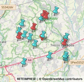 Mappa Via Libertà, 20874 Busnago MB, Italia (3.86684)
