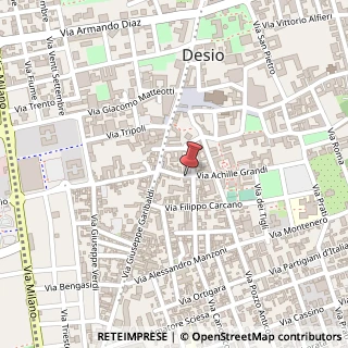 Mappa Via Achille Grandi, 16, 20832 Desio, Monza e Brianza (Lombardia)