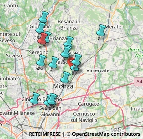 Mappa Via Giacomo Leopardi, 20853 Monza MB, Italia (6.41778)