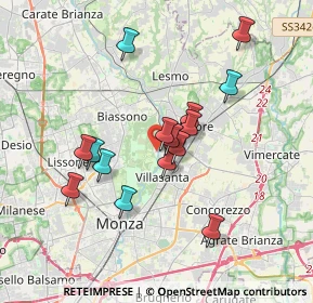 Mappa Via Giacomo Leopardi, 20853 Monza MB, Italia (3.10733)