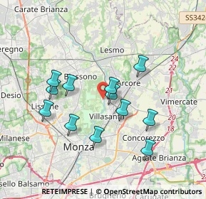 Mappa Via Giacomo Leopardi, 20853 Monza MB, Italia (3.26333)