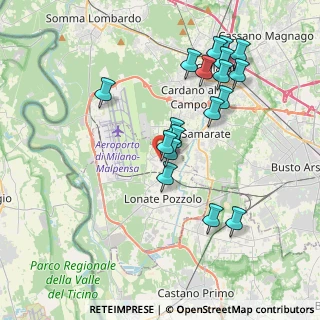 Mappa Via Cinque Martiri, 21010 Ferno VA, Italia (3.74222)