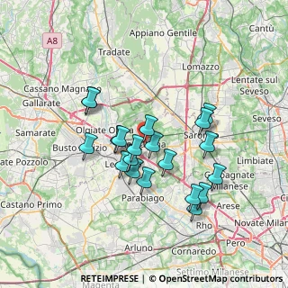Mappa Via Ignazio Bossi, 20027 Rescaldina MI, Italia (6.101)