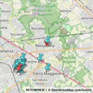 Mappa Via Ignazio Bossi, 20027 Rescaldina MI, Italia (2.96067)