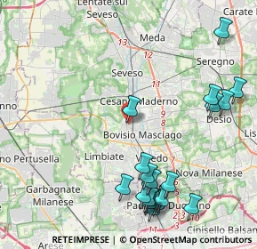 Mappa Via Bellini, 20813 Bovisio-Masciago MB, Italia (5.08474)