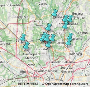 Mappa Via Bellini, 20813 Bovisio-Masciago MB, Italia (5.55143)