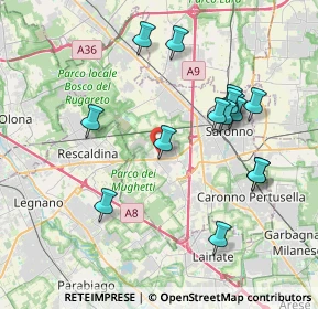 Mappa Via Giuseppe Mazzini, 21040 Uboldo VA, Italia (3.87067)