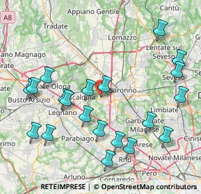 Mappa Via Giuseppe Mazzini, 21040 Uboldo VA, Italia (9.1795)
