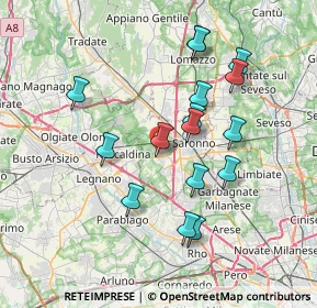 Mappa Via Giuseppe Mazzini, 21040 Uboldo VA, Italia (6.93813)