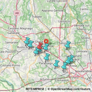 Mappa Via Bassetti, 20027 Rescaldina MI, Italia (7.1775)