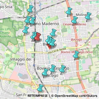 Mappa Via Zara, 20811 Cesano Maderno MB, Italia (1.057)