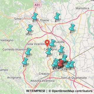 Mappa Via Ugo Foscolo, 36030 Caldogno VI, Italia (8.471)