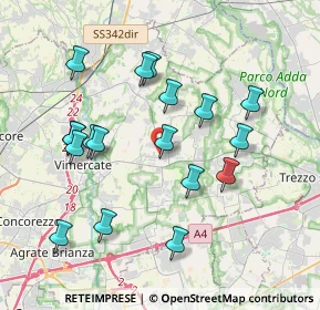 Mappa Via Giuseppe Garibaldi, 20882 Bellusco MB, Italia (3.79722)