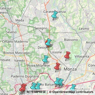 Mappa Via Bareggi Don Giacomo, 20033 Desio MB, Italia (6.78214)