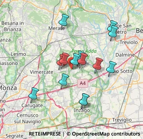 Mappa Strada Comunale per Busnago, 20874 Busnago MB, Italia (6.11429)