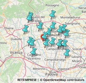 Mappa Via C. Bianchi, 35013 Cittadella PD, Italia (11.8475)